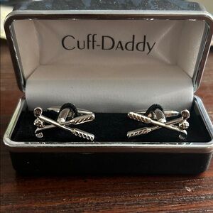 Silver Golf  Cuff links